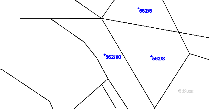 Parcela st. 562/10 v KÚ Kobylí, Katastrální mapa