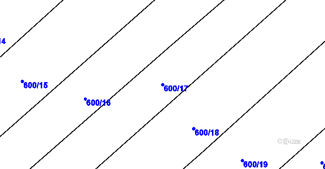 Parcela st. 600/17 v KÚ Kobylí, Katastrální mapa