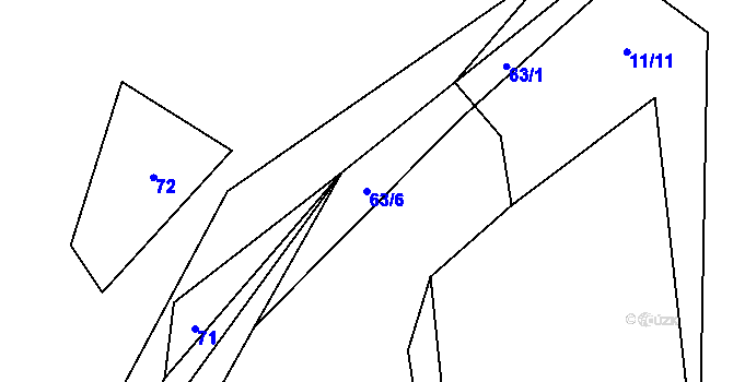Parcela st. 63/6 v KÚ Kobylí, Katastrální mapa