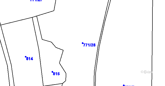 Parcela st. 771/28 v KÚ Kobylí, Katastrální mapa