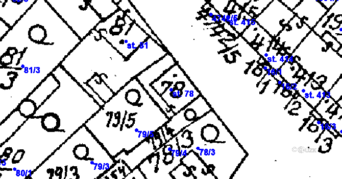 Parcela st. 78 v KÚ Kobylí na Moravě, Katastrální mapa