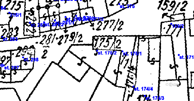 Parcela st. 175/2 v KÚ Kobylí na Moravě, Katastrální mapa