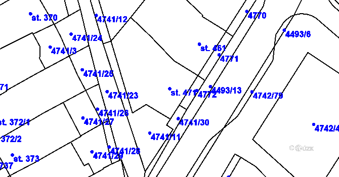 Parcela st. 471 v KÚ Kobylí na Moravě, Katastrální mapa