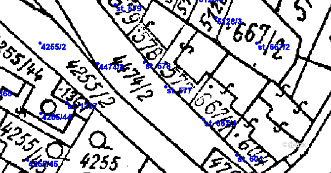 Parcela st. 577 v KÚ Kobylí na Moravě, Katastrální mapa