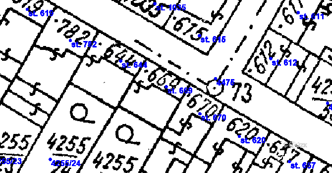 Parcela st. 669 v KÚ Kobylí na Moravě, Katastrální mapa