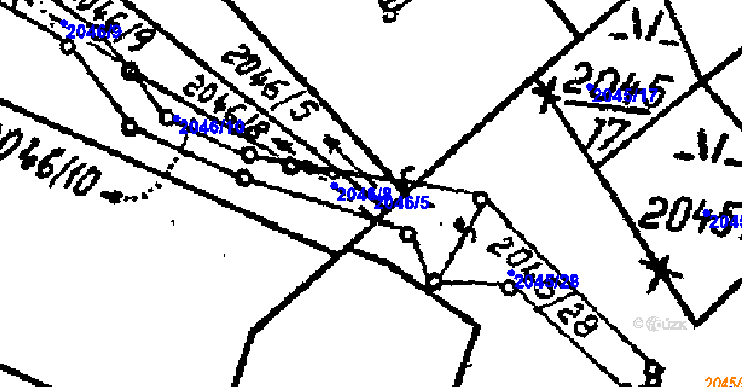 Parcela st. 2046/5 v KÚ Kobylí na Moravě, Katastrální mapa