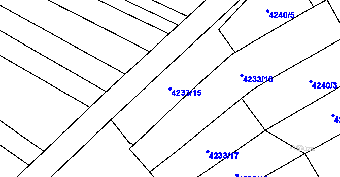 Parcela st. 4233/15 v KÚ Kobylí na Moravě, Katastrální mapa