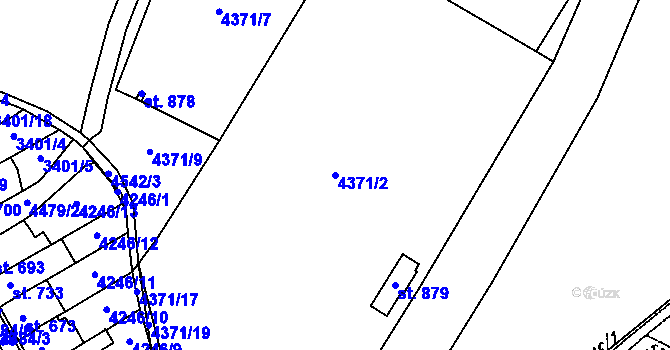 Parcela st. 4371/2 v KÚ Kobylí na Moravě, Katastrální mapa