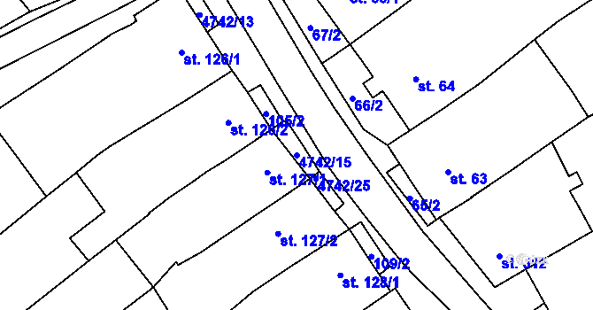 Parcela st. 4742/15 v KÚ Kobylí na Moravě, Katastrální mapa