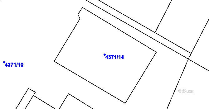 Parcela st. 4371/14 v KÚ Kobylí na Moravě, Katastrální mapa