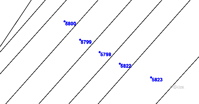Parcela st. 5798 v KÚ Kobylí na Moravě, Katastrální mapa
