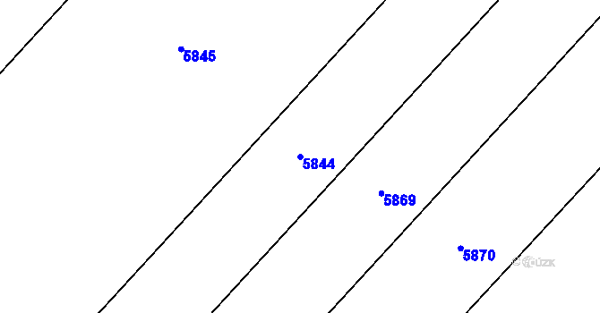 Parcela st. 5844 v KÚ Kobylí na Moravě, Katastrální mapa