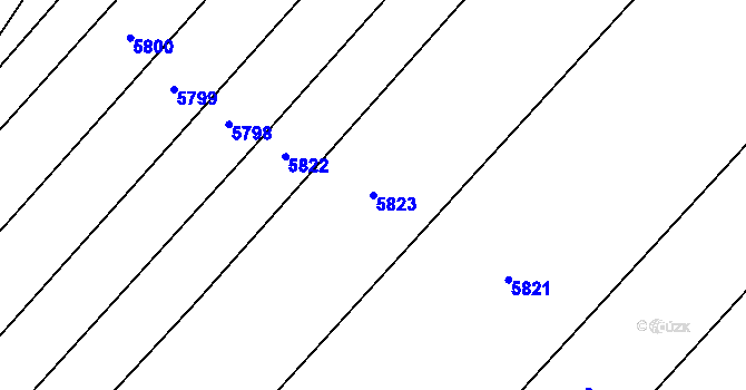 Parcela st. 5823 v KÚ Kobylí na Moravě, Katastrální mapa