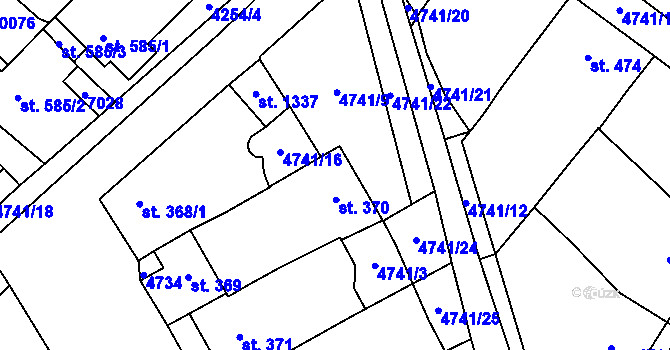 Parcela st. 4741/15 v KÚ Kobylí na Moravě, Katastrální mapa