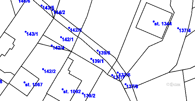 Parcela st. 139/6 v KÚ Kobylí na Moravě, Katastrální mapa