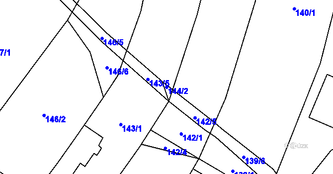 Parcela st. 144/2 v KÚ Kobylí na Moravě, Katastrální mapa