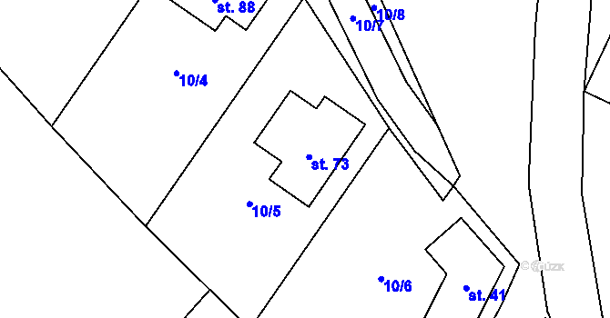 Parcela st. 73 v KÚ Kobylnice, Katastrální mapa