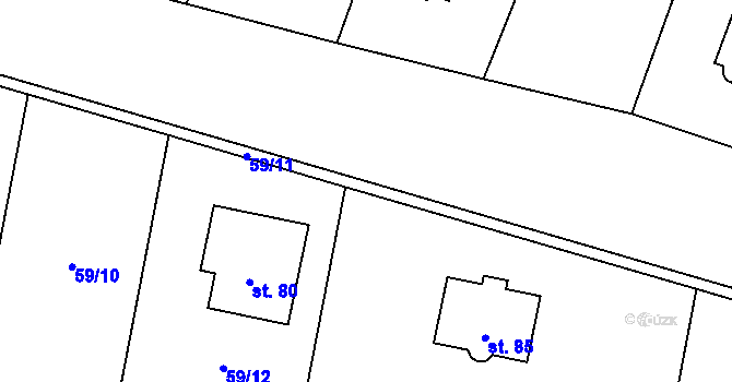 Parcela st. 59/14 v KÚ Kobylnice, Katastrální mapa