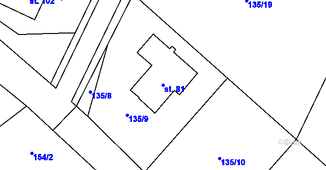 Parcela st. 81 v KÚ Kobylnice, Katastrální mapa