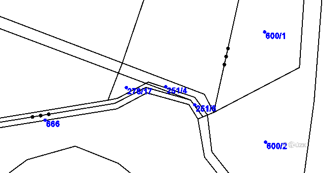Parcela st. 251/4 v KÚ Kobylnice, Katastrální mapa