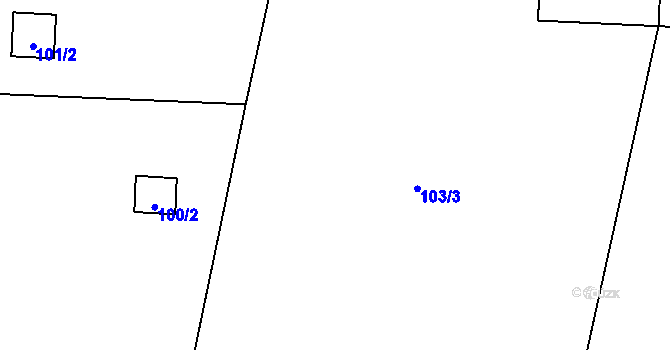Parcela st. 103/3 v KÚ Kobylnice u Brna, Katastrální mapa