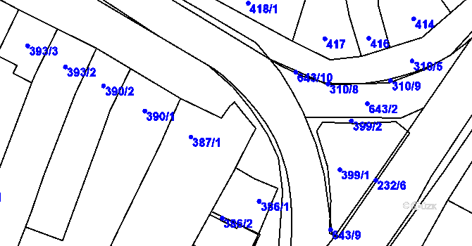 Parcela st. 376/10 v KÚ Kobylnice u Brna, Katastrální mapa