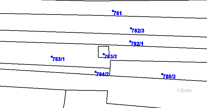 Parcela st. 783/2 v KÚ Kobylnice u Brna, Katastrální mapa