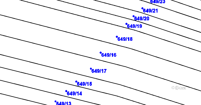 Parcela st. 649/16 v KÚ Kobylnice u Brna, Katastrální mapa