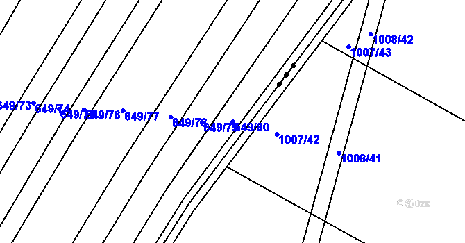Parcela st. 649/80 v KÚ Kobylnice u Brna, Katastrální mapa