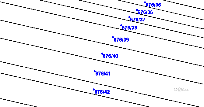 Parcela st. 676/40 v KÚ Kobylnice u Brna, Katastrální mapa
