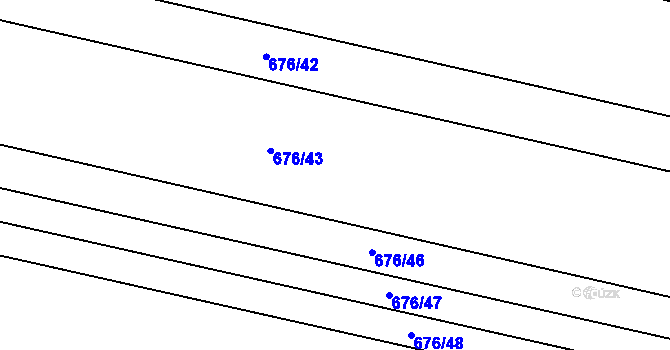 Parcela st. 676/44 v KÚ Kobylnice u Brna, Katastrální mapa
