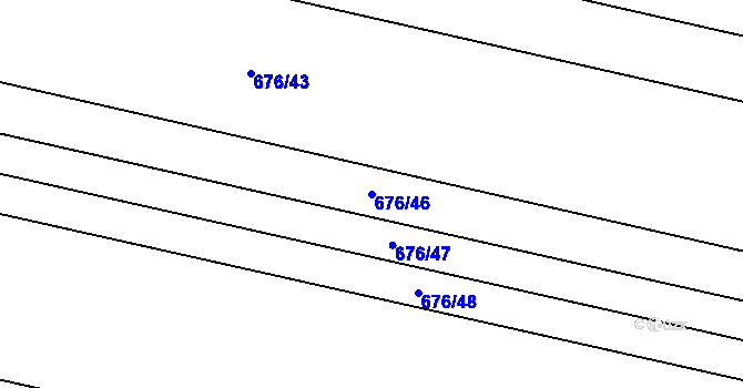 Parcela st. 676/46 v KÚ Kobylnice u Brna, Katastrální mapa