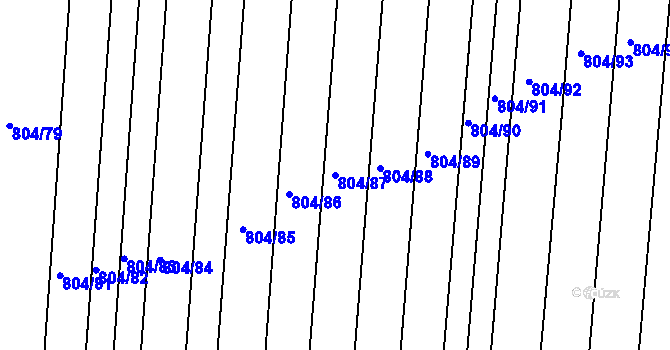 Parcela st. 804/87 v KÚ Kobylnice u Brna, Katastrální mapa