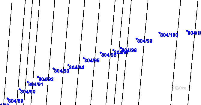 Parcela st. 804/96 v KÚ Kobylnice u Brna, Katastrální mapa