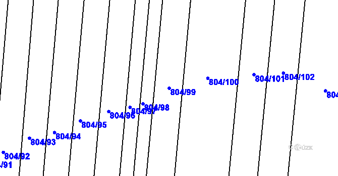 Parcela st. 804/99 v KÚ Kobylnice u Brna, Katastrální mapa