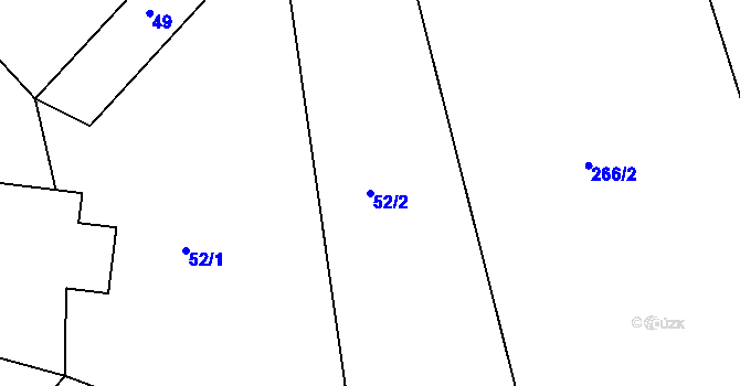 Parcela st. 52/2 v KÚ Kobyly, Katastrální mapa