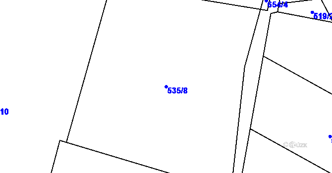 Parcela st. 535/8 v KÚ Kobyly, Katastrální mapa