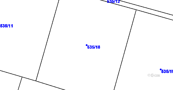 Parcela st. 535/18 v KÚ Kobyly, Katastrální mapa