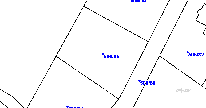 Parcela st. 506/65 v KÚ Kobyly, Katastrální mapa