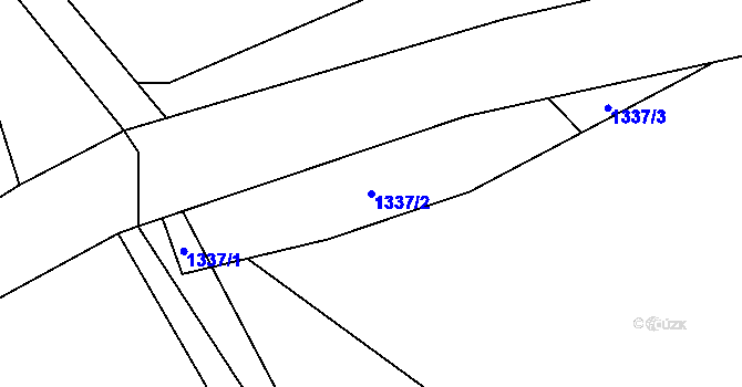 Parcela st. 1337/2 v KÚ Kocbeře, Katastrální mapa