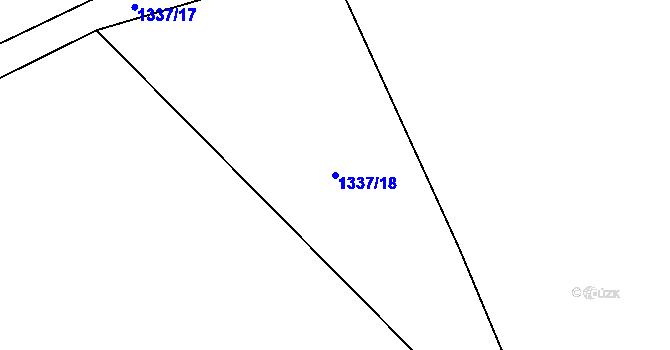 Parcela st. 1337/18 v KÚ Kocbeře, Katastrální mapa