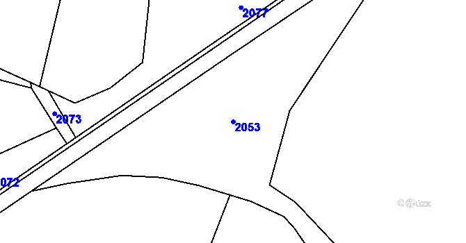 Parcela st. 2053 v KÚ Kocelovice, Katastrální mapa