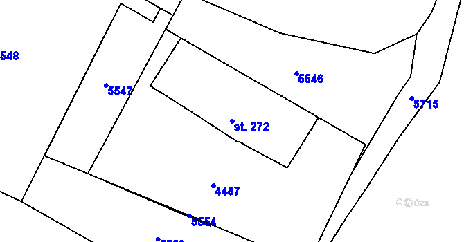 Parcela st. 272 v KÚ Koclířov, Katastrální mapa