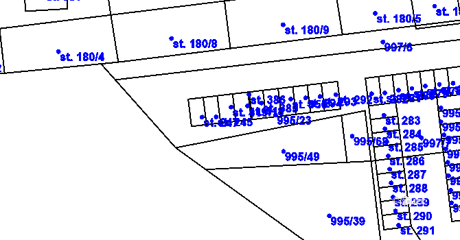 Parcela st. 995/26 v KÚ Kočí, Katastrální mapa