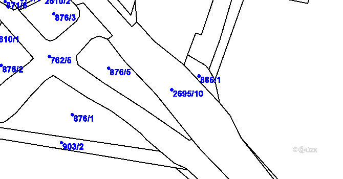 Parcela st. 2695/10 v KÚ Kočov, Katastrální mapa
