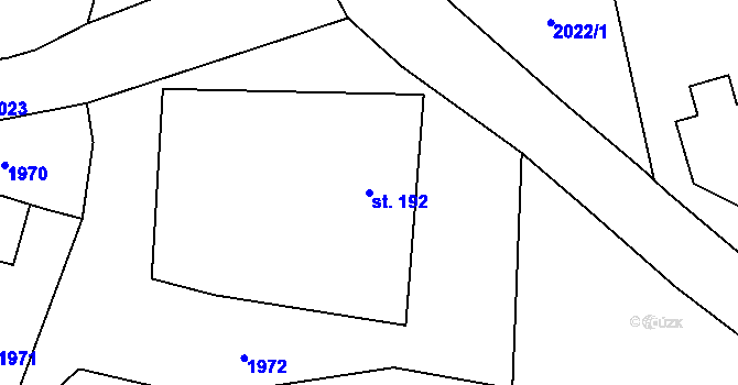 Parcela st. 192 v KÚ Kohoutov, Katastrální mapa