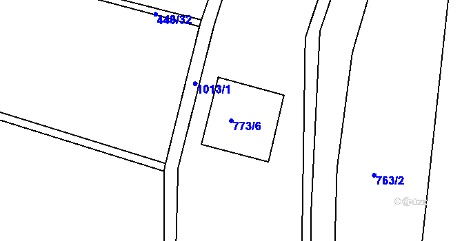 Parcela st. 773/6 v KÚ Kochov, Katastrální mapa