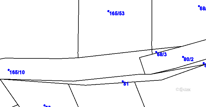 Parcela st. 165/9 v KÚ Kochov, Katastrální mapa