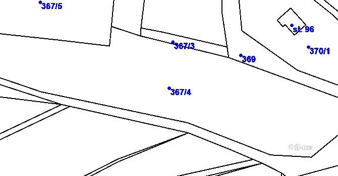 Parcela st. 367/4 v KÚ Kochov, Katastrální mapa