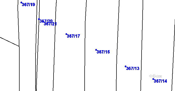 Parcela st. 367/18 v KÚ Kochov, Katastrální mapa